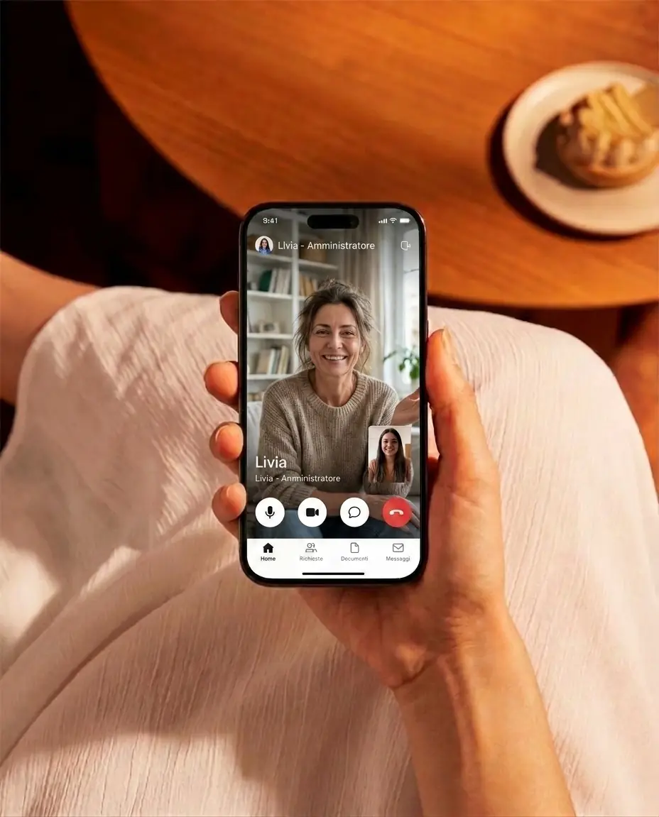 Videochiamata con l'amministratore Livia